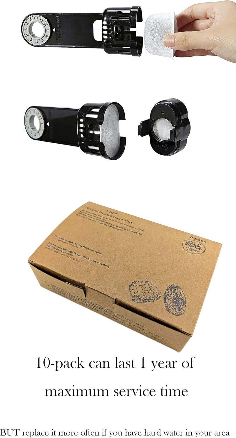 Nrp 10 Pack Hybrid Water Filter Replacement For Breville Espresso Coffeemaker Bwf100 Activated Charcoal Ion Exchange Resin Cartridges Home Garden Coffee Maker Parts Accessories Montibello Com