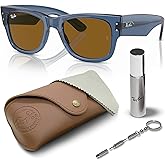 Ray-Ban RB0840S MEGA WAYFARER BIO-BASED Square Shaped Sunglasses for Men & Women with Official RAYBAN Eyewear Kit