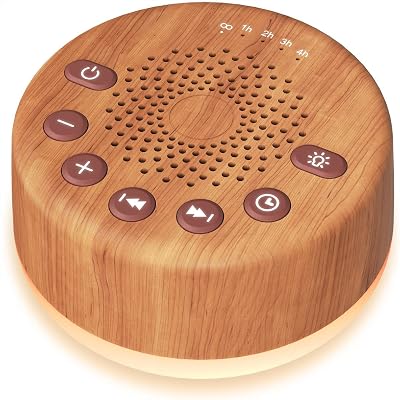 Easysleep White Noise Machine with Night Light 30 Sounds 32 Volume 5 Timer