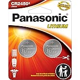 Panasonic CR2450 3.0 Volt Long Lasting Lithium Coin Cell Batteries in Child Resistant, Standards Based Packaging, 2-Battery Pack