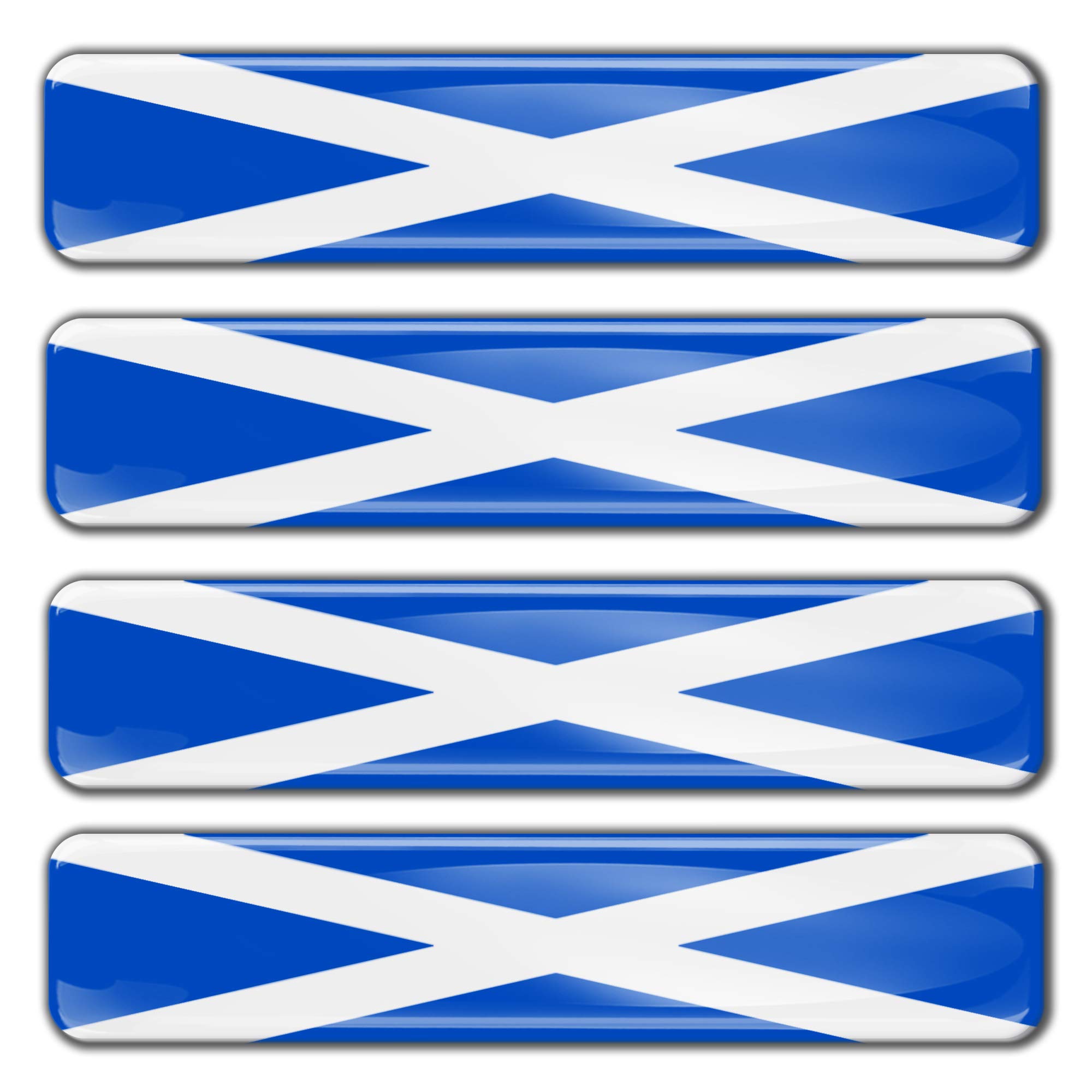 Biomar Labs 4 x 3D Domed Silicone Stickers Decals Scotland National Scottish Flag Banner Emblem Car Motorcycle Helmet F 20/4-ka