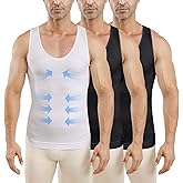 MEETWEE 1/3/5 PC Men's Compression Shirt Sport Body Shaper Slimming Undershirt Tummy Tank Top Workout Gym Shapewear