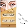 D-UP Natural Look False Eyelashes, False Lashes for Nature Look, Japanese Natural Looking Fake Eyelashes All Day Long Lasting Wear, 2 Pairs, Airy Curl Lash 02