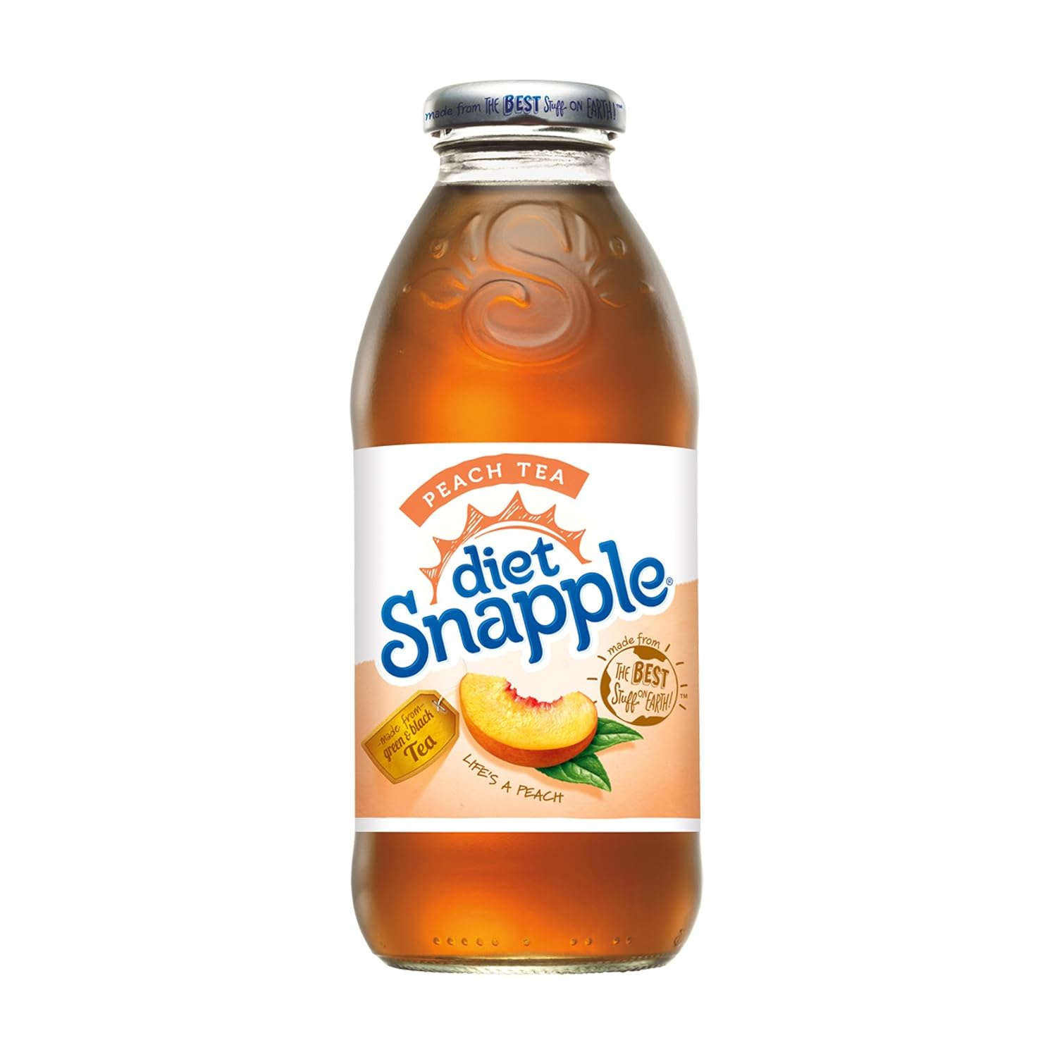 Diet Snapple Iced Tea, Peach, 16 fl oz Grocery & Gourmet