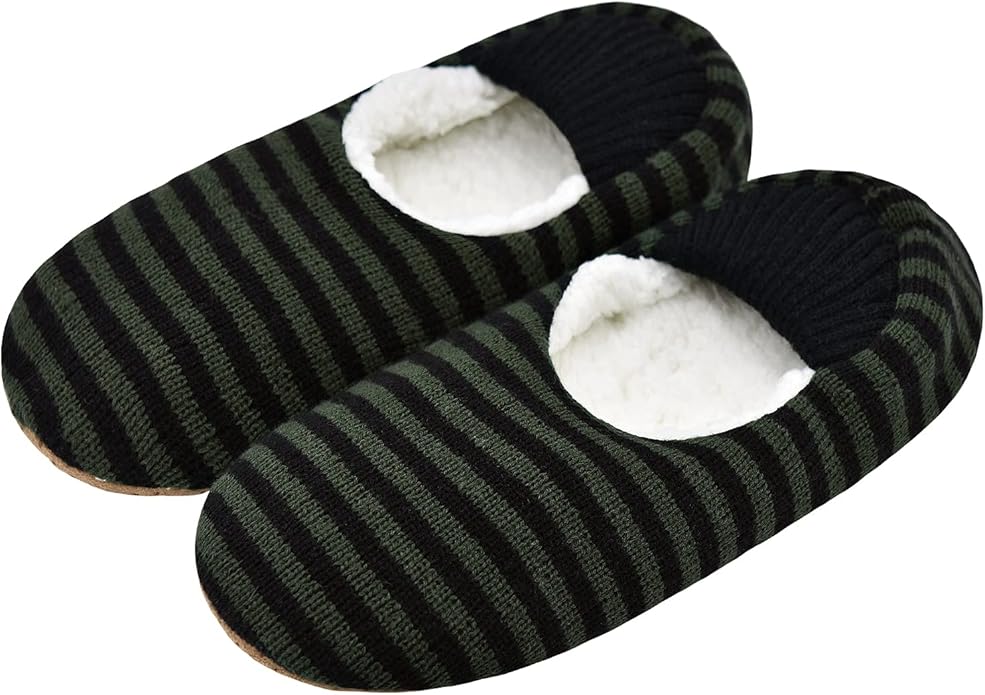 Mens Slipper Socks With Non Skid Bottoms, Warm Slipper Socks With Grippers For Men, Fuzzy House