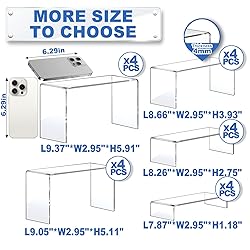 Aheroi Acrylic Risers, 20 Pcs 4 Set Display