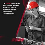 E-Z LOK 3/8-16 Brass Knife Threaded Inserts for Hard Wood, 0.625" Length, 10 view 6