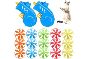 CCINEE 17pcs Cat Fetch Toy,Cat Palying Tracking Interactive Toys with Flying Propellers for Cat Kitten Indoor and Outdoor Cha