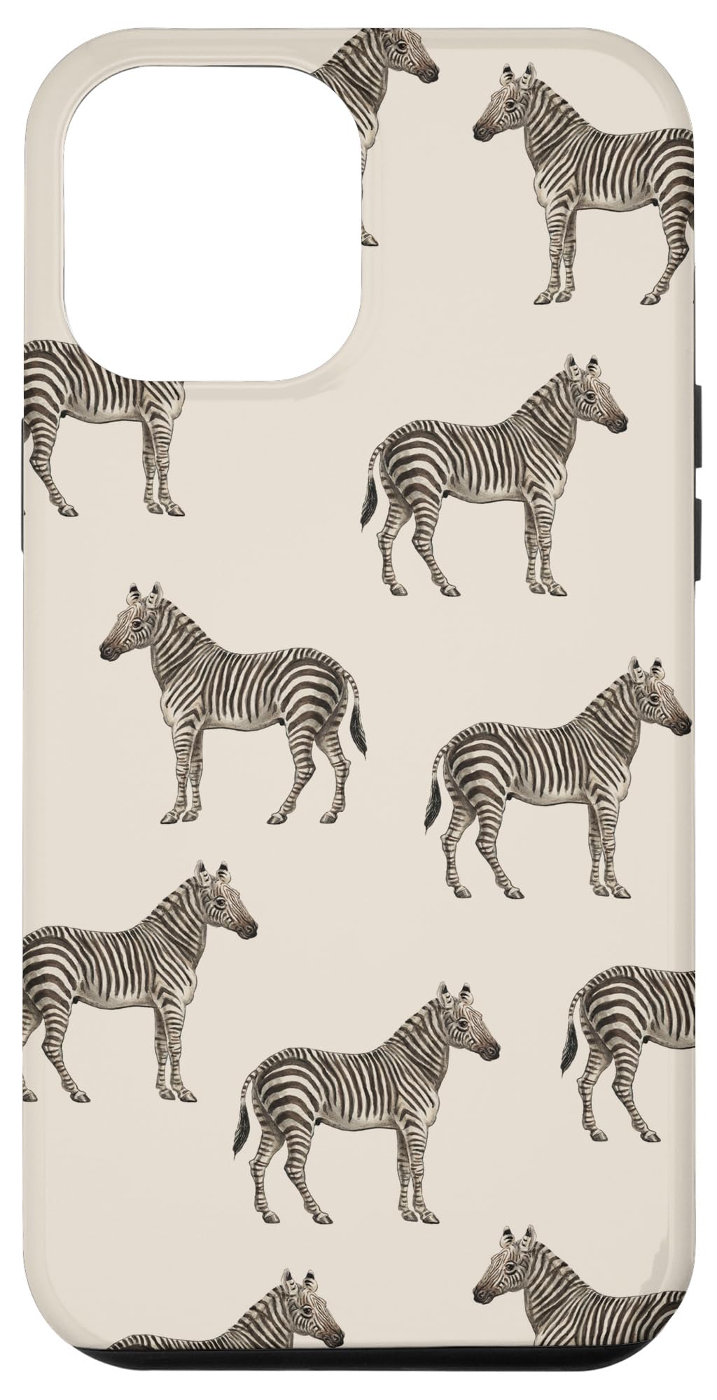 iPhone 14 Plus Beige Zebra Pattern Modern Minimalistic Safari Print Case