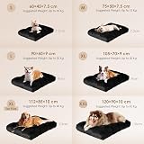 EHEYCIGA Fluffy XL Dog Crate Bed Calming Anti Anxiety 105x70x9cm Black view 4