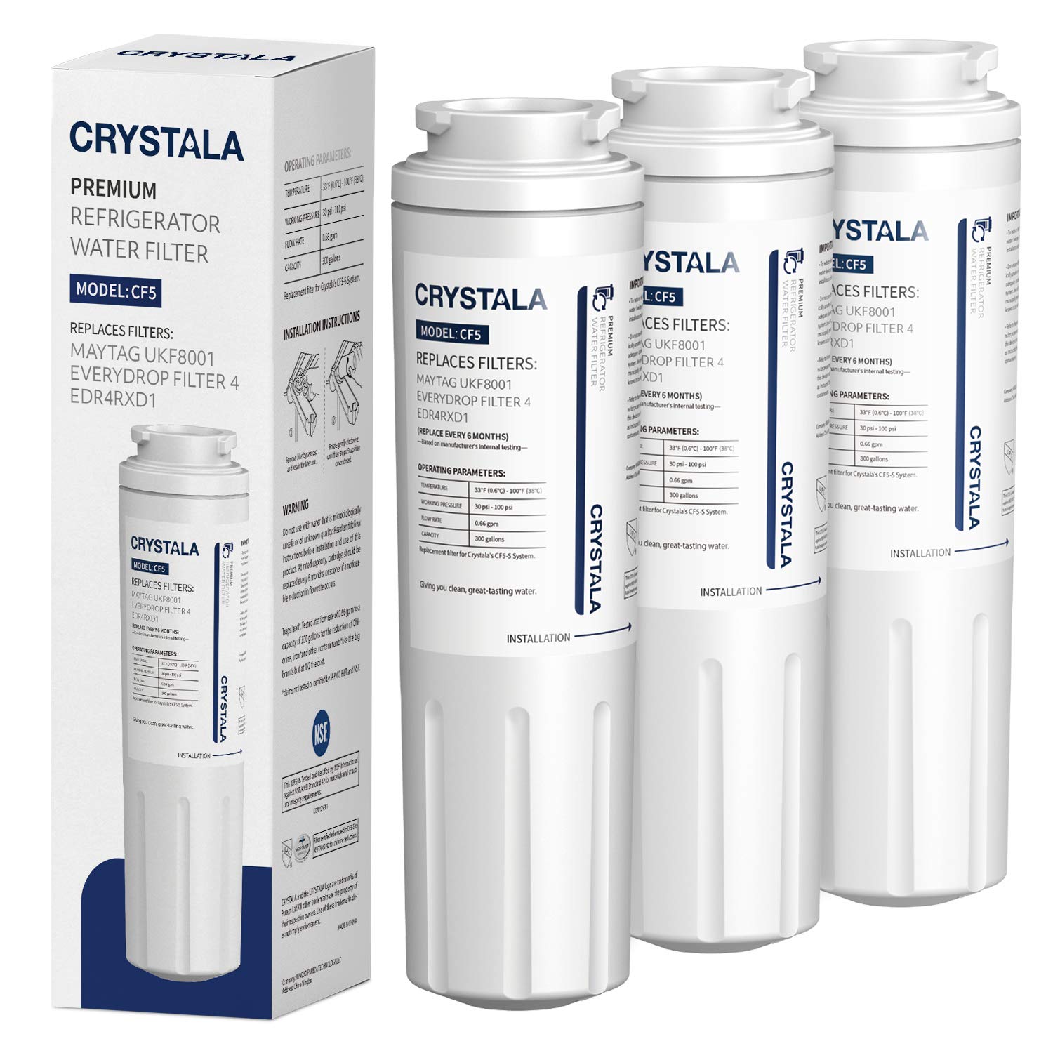 13 Fridge Water Filter 4 AMANA/MAYTAG UKF8001,WHIRLPOOL/EVERYDROP