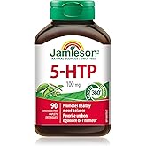 Jamieson 5-HTP 100 mg, Healthy Mood Balance, Migraine Support, and Fibromyalgia Support. Gentle on the Stomach, Vegetarian, N