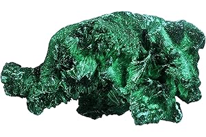 dssmboom Natural Malachite Crystal Raw Stone Mineral Specimen for Collection, Irregular Malachite Rough Stone for Chakra Balancing Home Decoration, 0.02-0.11 lb