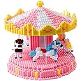 AHZILEI 3D Carousel Mini Building Blocks Set, DIY Educational Particle Puzzle Building Bricks Toy Kits, 8900 PCS DIY Model Building Kits Toy Gifts for Kids Desk Decor for Boys/Girls
