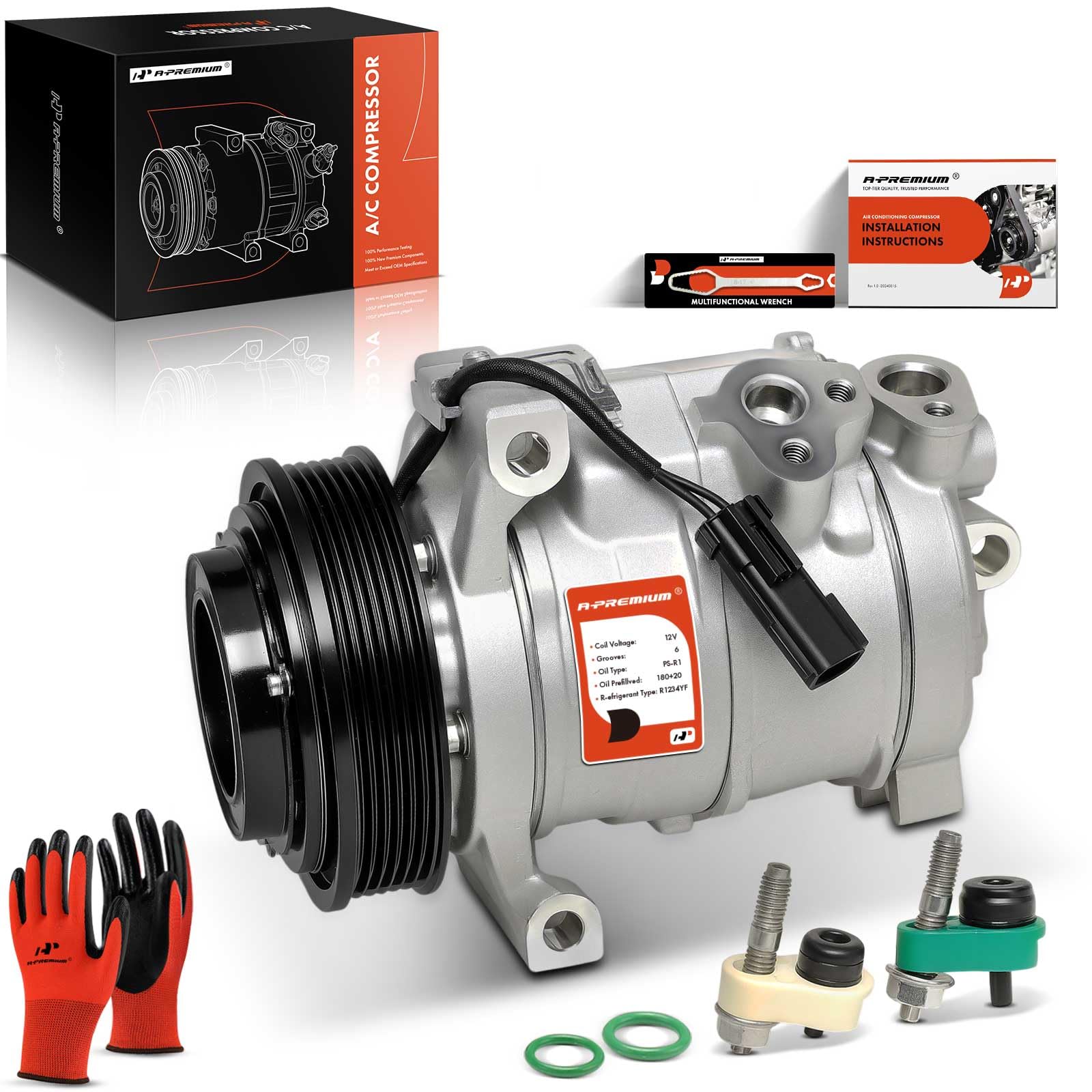 Photo 1 of A-Premium Air Conditioner AC Compressor with Clutch Compatible with Jeep Grand Cherokee 2011-2021 & Dodge Charger 2011-2013, Durango 2011-2015, Challenger & Chrysler 300