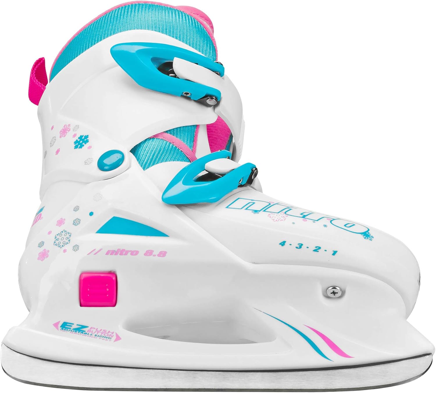 Lake Placid Girls Nitro 8.8 Adjustable Ice Skates : Sports & Outdoors