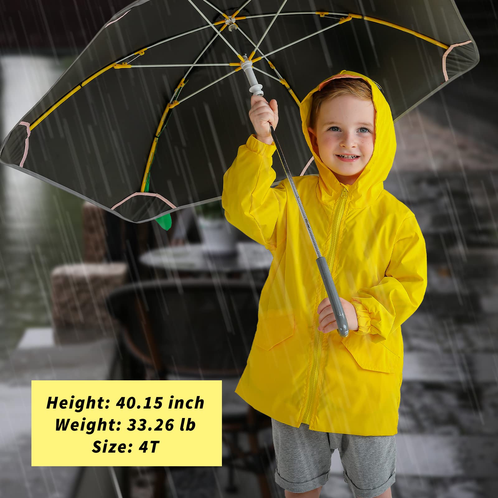 YOUNGER TREE Toddler Baby Boy Girl Duck Raincoat Cute Cartoon Hoodie Zipper Coat Outfit