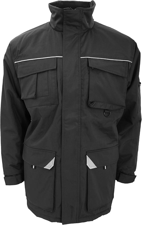 mens black work coat