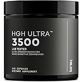 HGH Supplements for Men & Women (240 Count) 3,550mg+ Support Muscle Growth & Healthy Levels of Human Growth Hormone for Men, with High-Purity Arginine, Ornithine, Lysine, Tribulus, and Ashwagandha TQ