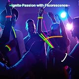 DELEE Glow Sticks 100 Pack Neon Party Bulk with Connectors 8 inch view 5