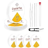 6 Rolls Elastic Bracelet String Cord, 0.4mm, 0.5mm, 0.6mm, 0.7mm, 0.8mm, 1mm Crystal Clear Stretchy Elastic Bead String for Bracelets, Jewelry Making and Clay Pony Seed Stone Beads Beading