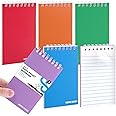 Koogel 50 Sheets/6 Pads Top Bound Pocket Notebooks, 3x5 Inch Small Spiral Memo Pads Durable Cover Notebooks for Office School Memo Tactical Steno Pads