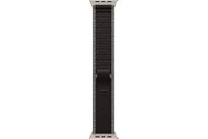 Apple Watch Band - Trail Loop - 49mm - Black/Charcoal - M/L - Natural Titanium Finish