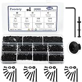 1080PCS M2 Screw Assortment Kit, M2x4/6/8/10/12/16/20/25mm M2 Screw Kits | 10.9 Grade Alloy Steel Metric Hex Button Head Cap Screws, Nuts and Flat Washers for 3D Printing (1080PCS - M2)