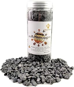 ROOFOO 1.6LB Mini Grey Natural River Pebbles Rocks Stones Garden Gravel Vase Fillers for Aquarium,Fish Tank,Terrarium, Fairy Gardening,Top Dressing,Bonsai,Zen Garden,Air Plants Succulent,Soil Cover