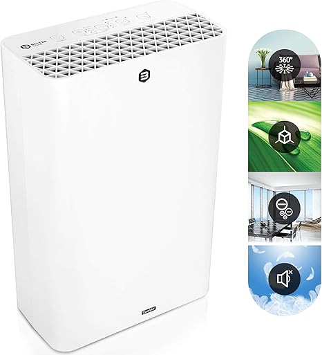 Balter Lr 01 Luftreiniger 4 Fach Filter Mit Hepa 99 97 Luftfilter Leistung Cadr 230m H Bis Zu 42m2 Leise Schlafmodus Ionisator Fur Allergiker Gegen Staub Viren Pollen Tierhaare Amazon De Baumarkt