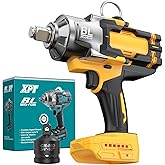 Cordless Impact Wrench 3/4" for De-Walt 20V Battery, 1475 Ft-lbs (2000N.m) High Torque power Impact Gun Heavy Duty Brushless, 3 Mode, 1/2" Impact Socket Adapter, Car Tire Truck RV Mower (No battery)