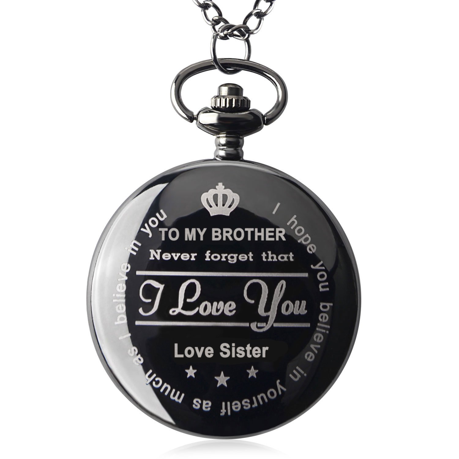 EYESHOCK Brother Gifts from Sister, to my Brother Pocket Watch Christmas Birthday Graduation Gifts for Brother Adult