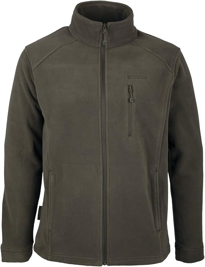 Mountain Warehouse Rowan Mens Fleece Full Zip Breathable Warm Winter Jacket with Zipped Pocket 