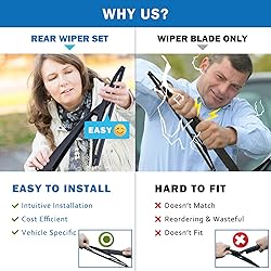 WTI Rear Wiper Arm Blade Set Compatible With Jeep