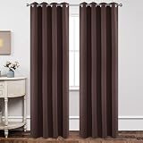 Joydeco Blackout Curtains 95 Inch 2 Panels Thermal Insulated Chocolate W52 x L95
