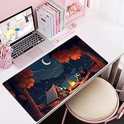 Cute Forest Desk Mat Large Mouse Pad Big Lofi