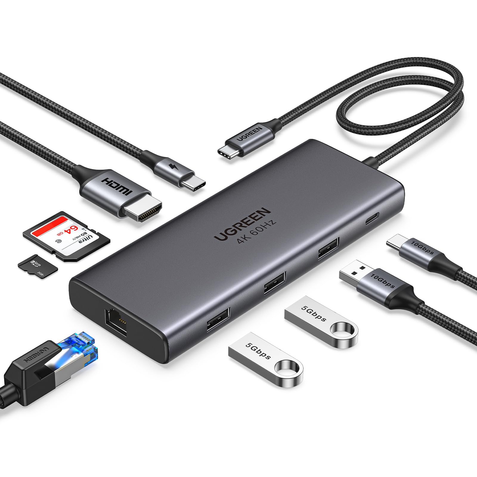 UGREEN 15532 Revodok Pro 109-usb cハブ ユーグリーンの商品画像