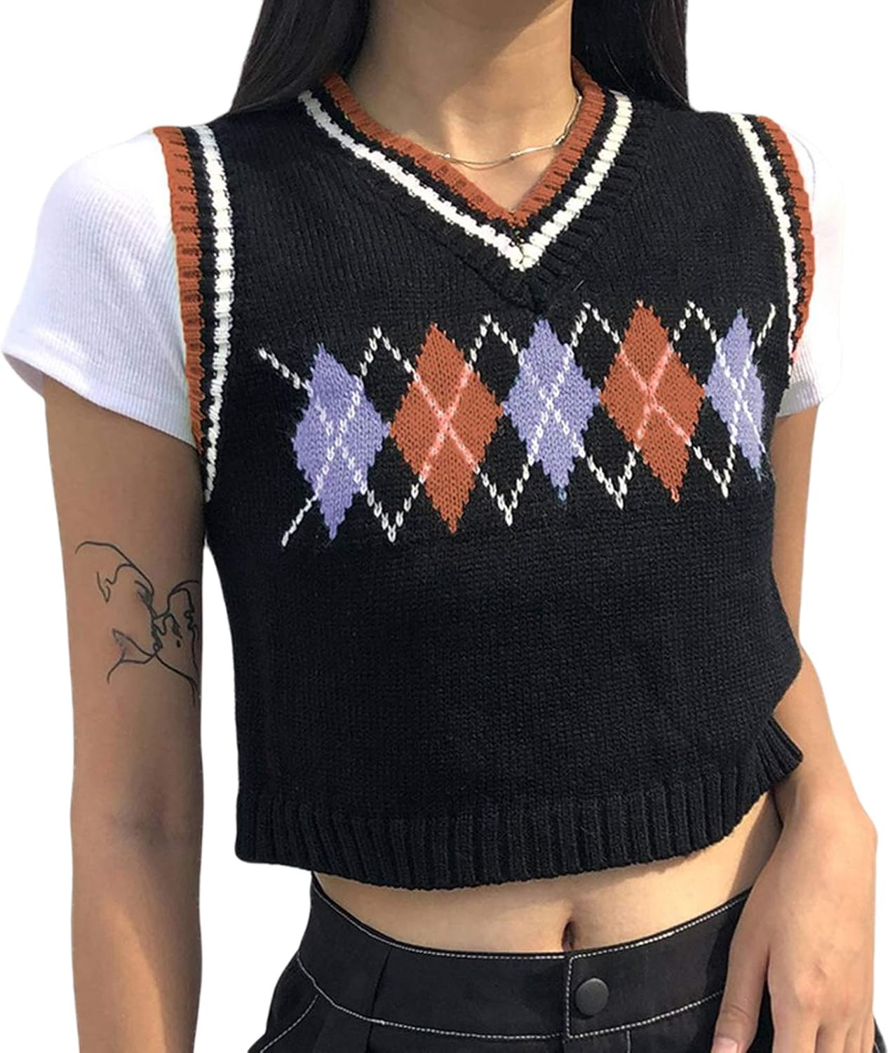 knitted vest crop top