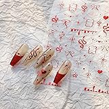 Bow and Snake Nail Art Stickers with Rhinestones