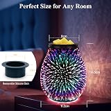Bobolyn Electric Wax Melts Burner with 3D Fireworks LED Colors, Glass Warmer view 6
