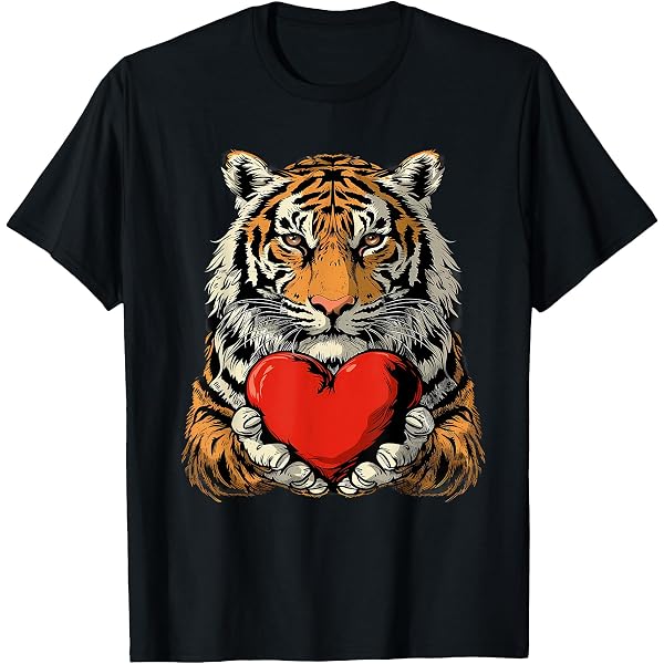 Amazon.com: Valentines Tiger Heart Lover Funny Boys Girls Kids Men