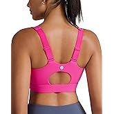 RUNNING GIRL Sports Bras for Women High Support, Adjustable Straps High Impact Molded Cup Sports Bra with Sewn in Pads