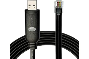 DSD TECH SH-RJ12A USB to RJ12 6P4C Serial Cable for APC PDU ATS(5.9FT/1.8M)