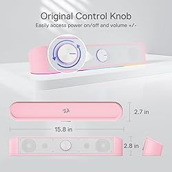 Redragon GS560 RGB Desktop Soundbar, 2.0 Channel