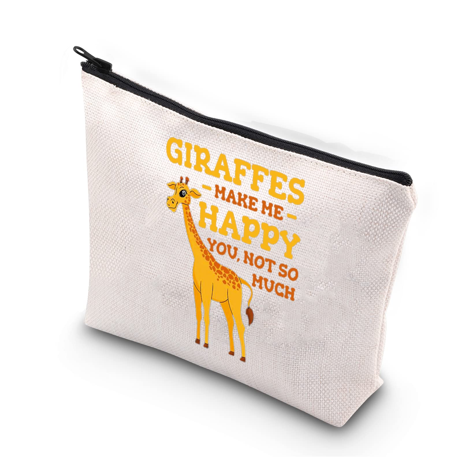 PLITI Giraffe Makeup Bags for Women Girls Giraffes Make Me Happy You Not So Much Giraffes Lover Cosmetic Bag(Giraffes Make happyU)