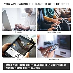 DUCO Blue Light Blocking Glasses Computer Gaming