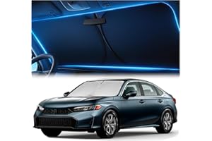 MAGNELEX Windshield Sunshade for Honda Civic 2022 2023 2024 2025 2026 - Innovative No-Light-Pass Technology, Mirror Cut-Out, Blocks 99% UV Rays, Fade-Resistant, Easy-Fold Civic Windshield Sun Shade