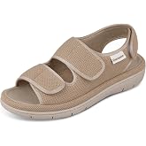 Garonne Women's Adjustable Open-toe Slippers with Ankle &amp; Instep Straps and Arch Support, Summer House Shoes for Women Indoor/Outdoor