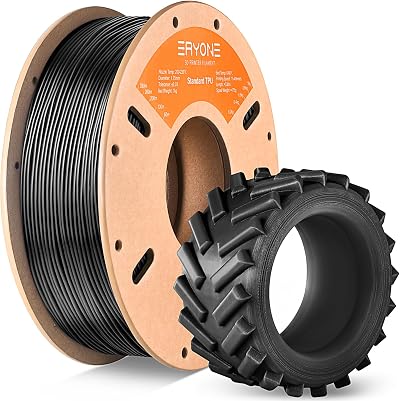 ERYONE 1.75mm TPU Filament 1kg Black Flexible 95A For 3D Printers