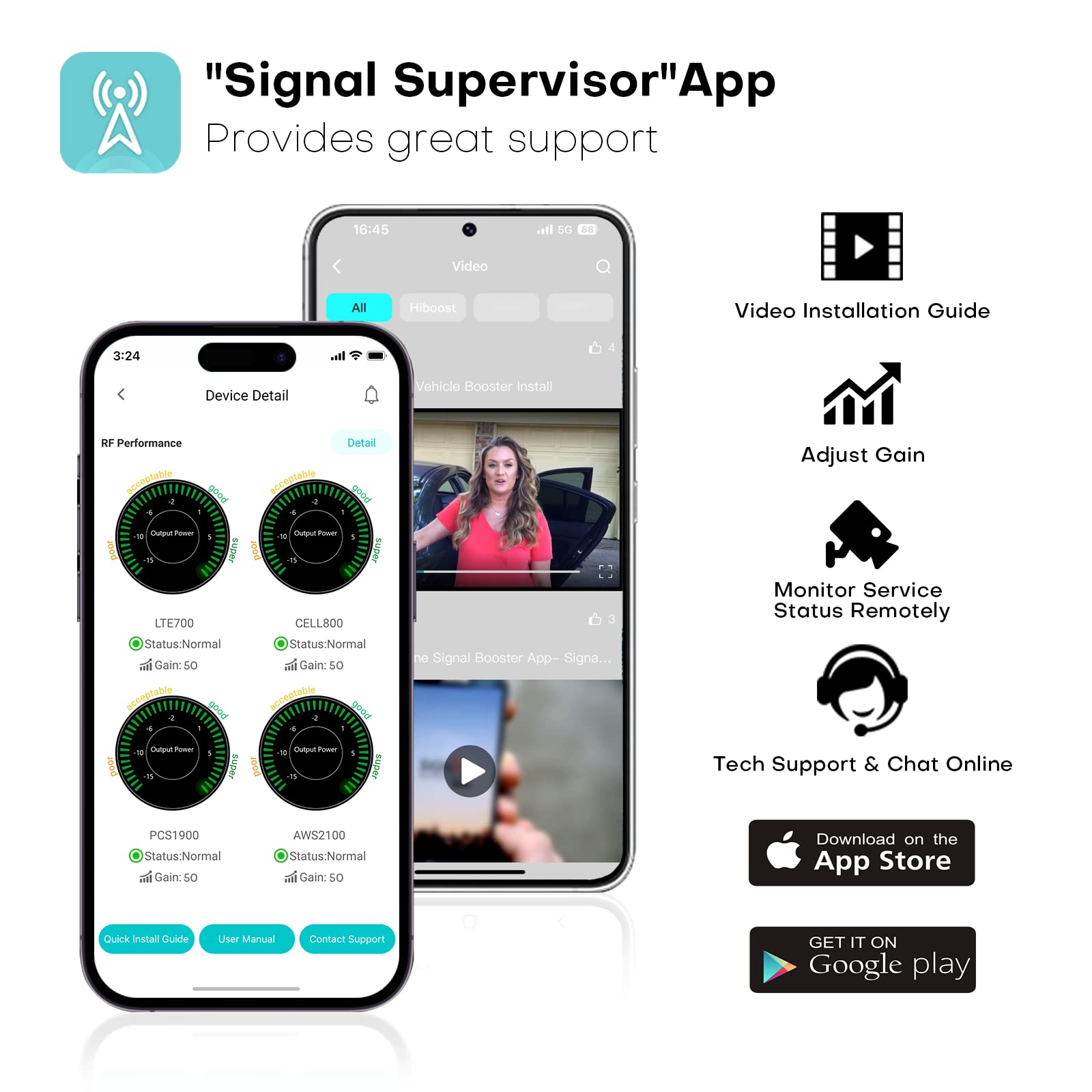 HiBoost Vehicle Cell Phone Signal Booster| 5G 4G LTE | Boosts for All U.S. Carriers Verizon AT&T T-Mobile US Cellular | Magnetic Roof Antenna | Signal Booster for Car SUV Van Pickup FCC Approved